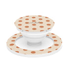 Terracotta & Cream Polka Dot Phone Grip And Stand
