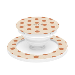 Terracotta Polka Dot Phone Grip And Stand by etchd