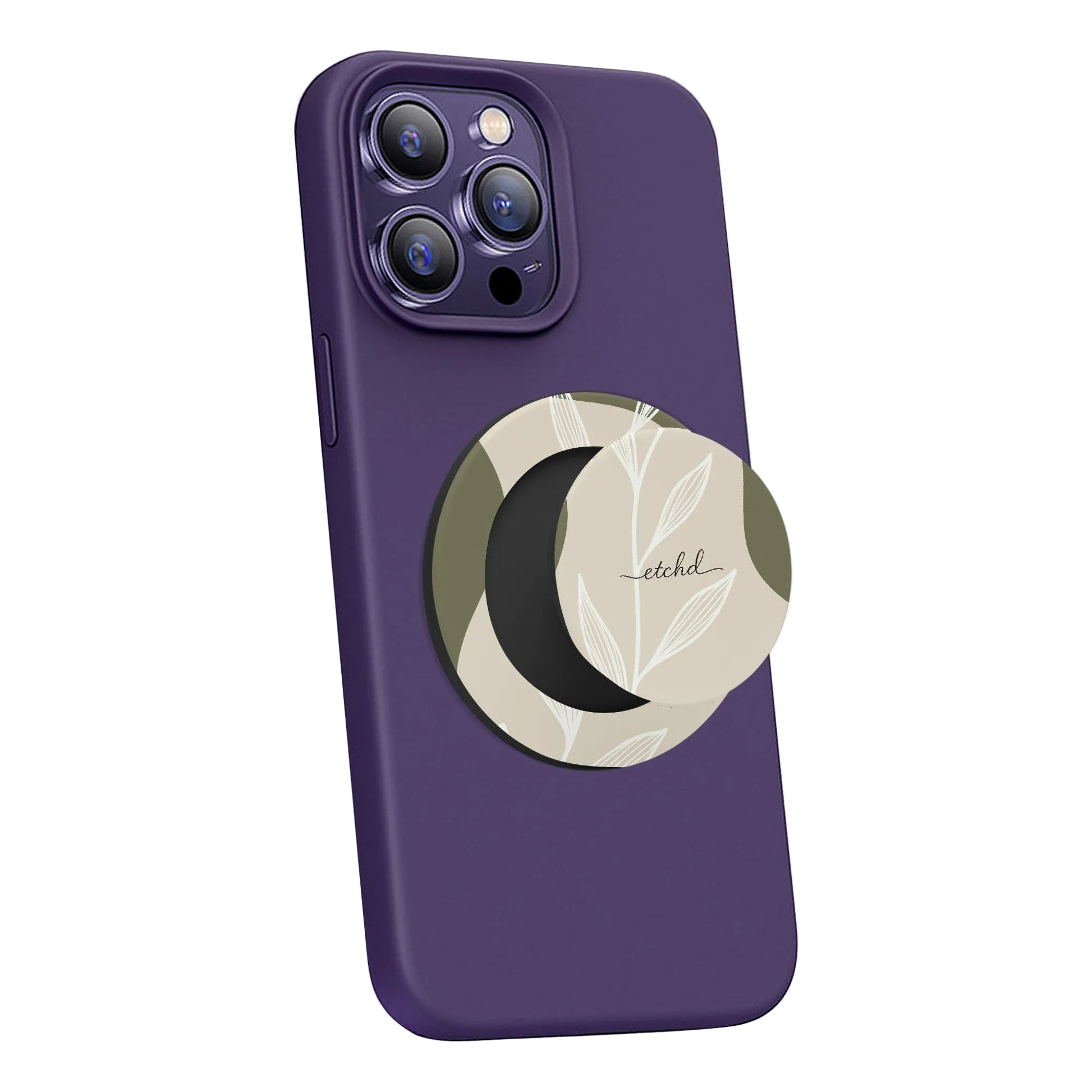 Olive Leaf Phone Grip And Stand by etchd, view 4