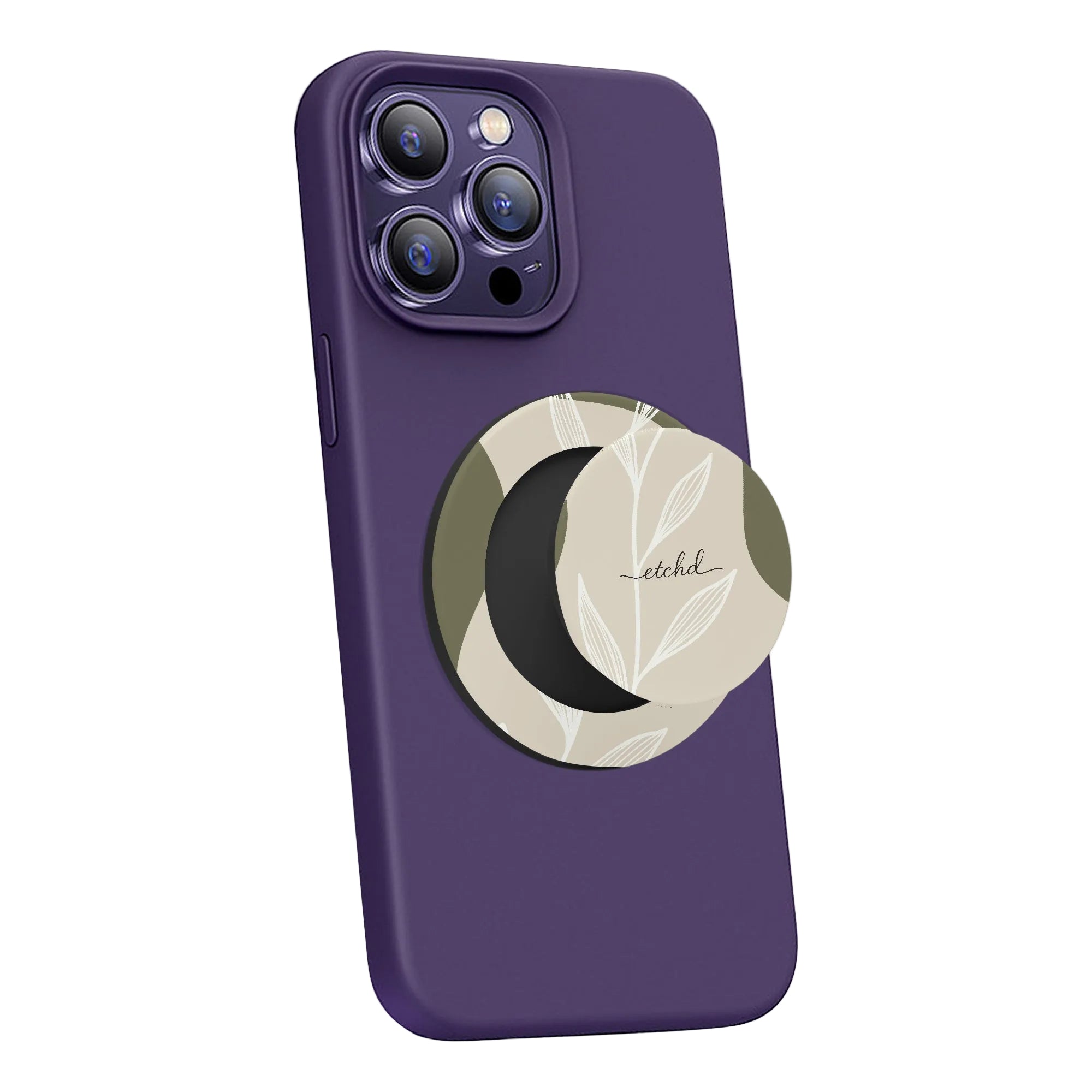 Olive Leaf Phone Grip And Stand by etchd, view 4