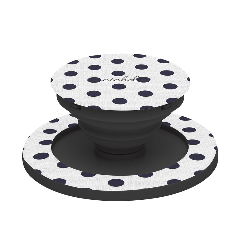 Navy And White Polka Dot Phone Grip And Stand-zoom-