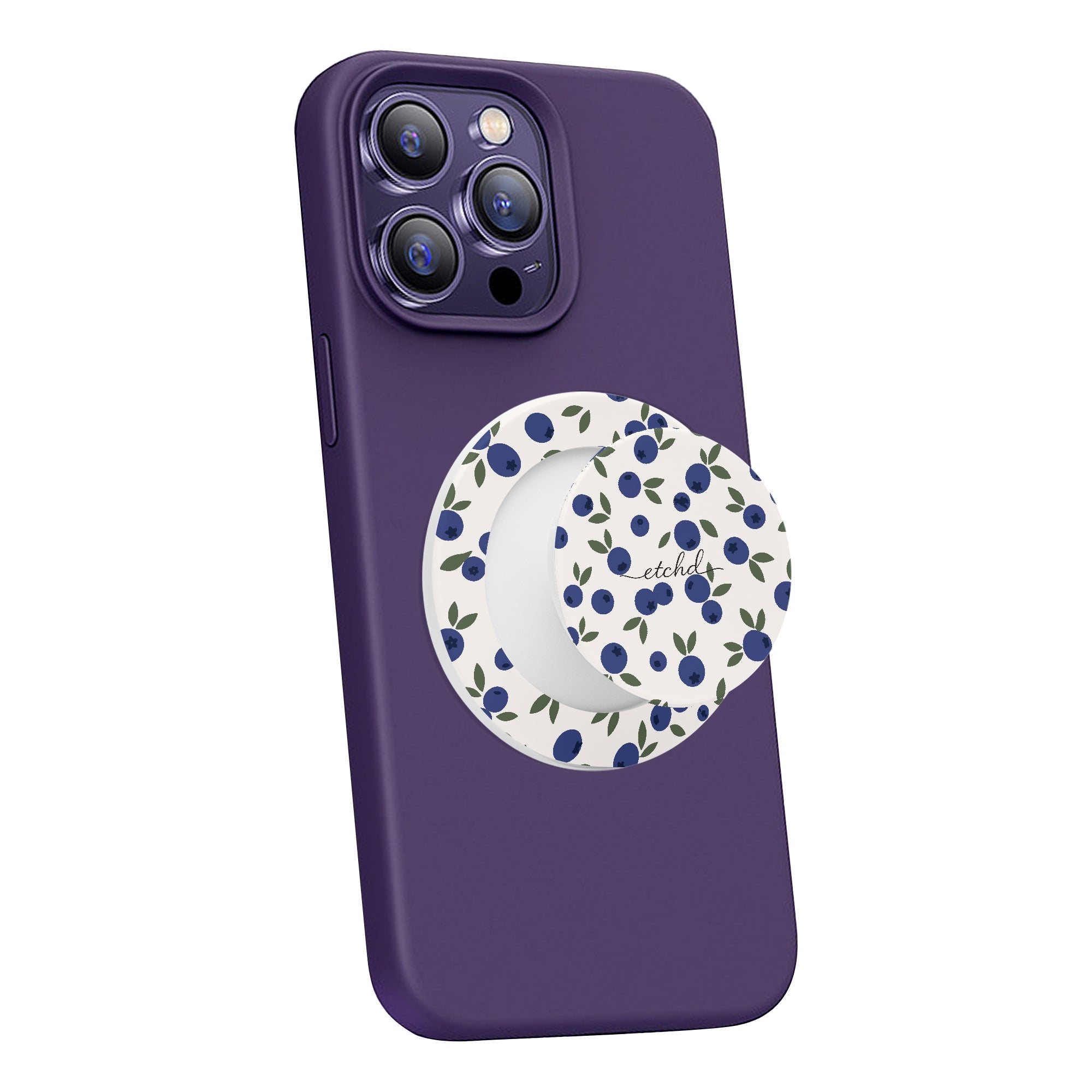 Blueberry Phone Grip And Stand by etchd, view 7