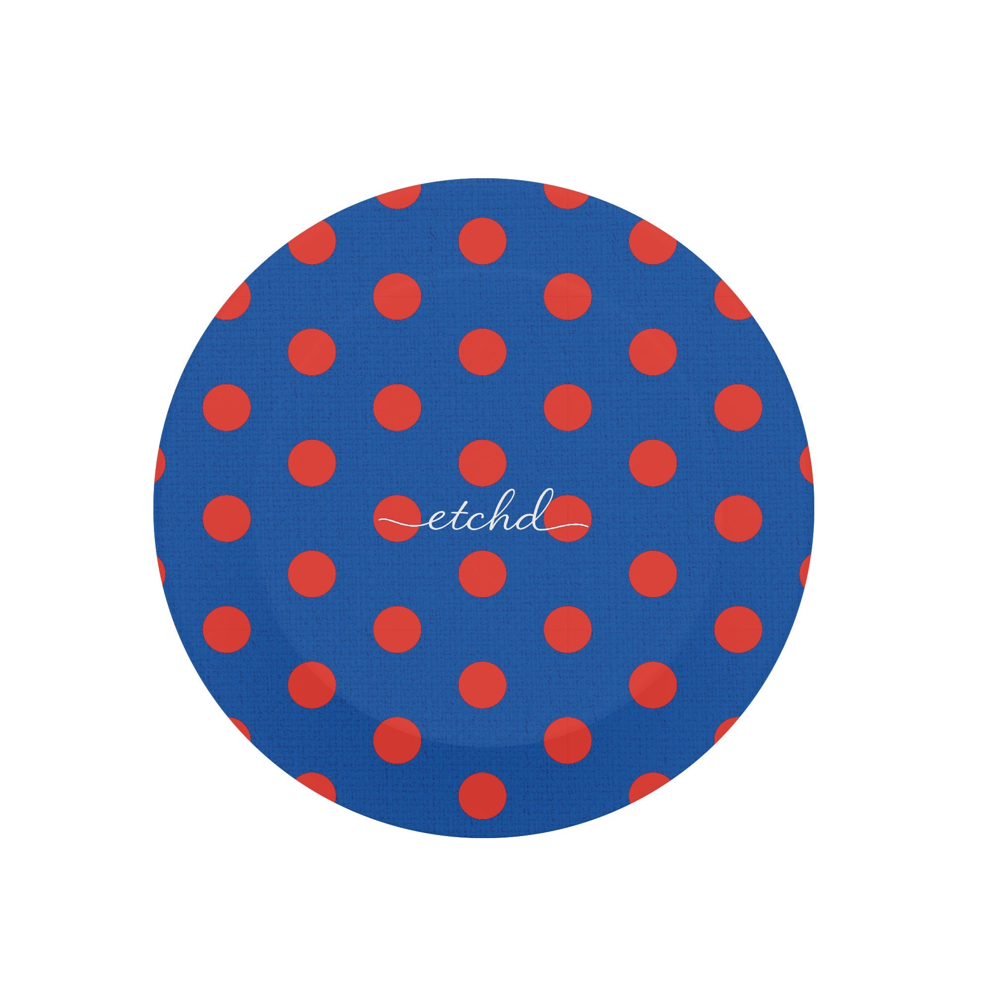 Poppy And Cobalt Polka Dot Phone Grip And Stand by etchd, view 3