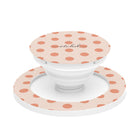 Coral & Cream Polka Dot Phone Grip And Stand