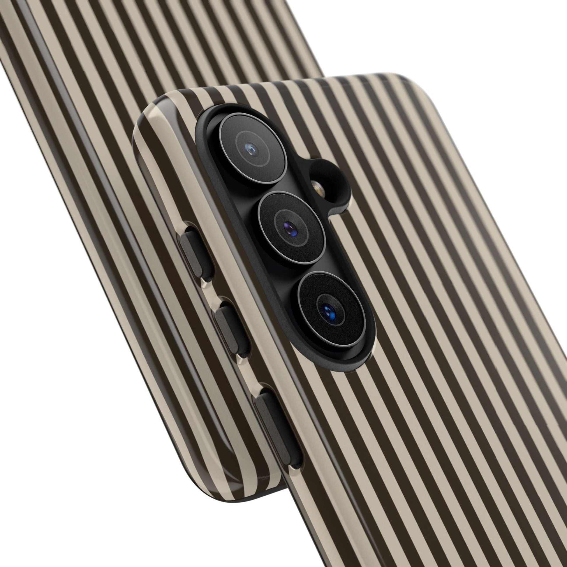 Cream & Brown Striped Phone Case by etchd, view 209