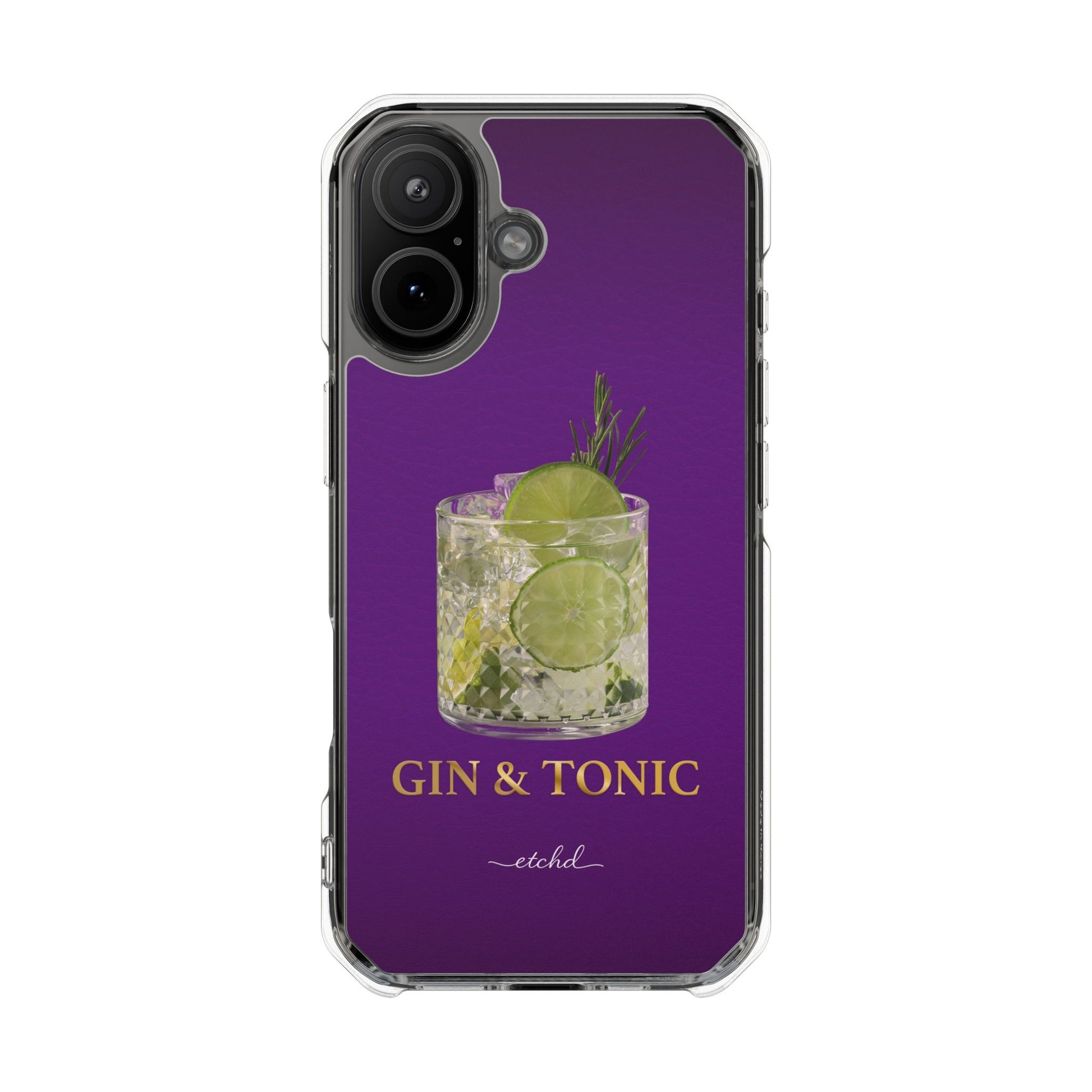 Gin & Tonic Clear Magnetic Phone Case by etchd, view 13