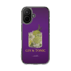Gin & Tonic Clear Magnetic Phone Case by etchd, view 13