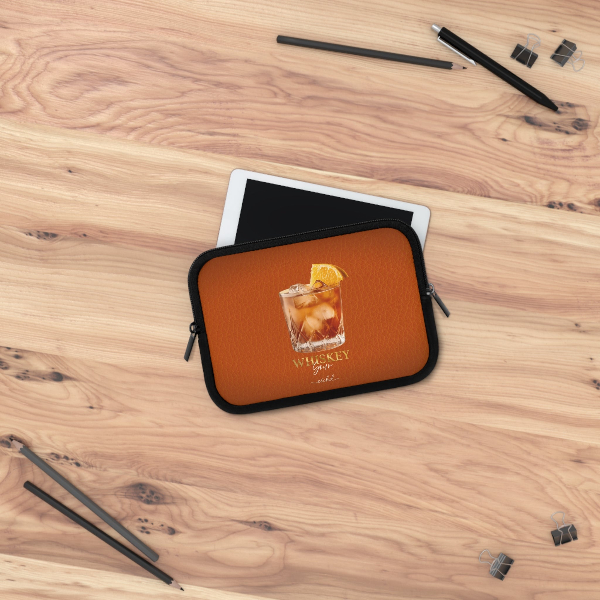 Whiskey Sour Laptop Sleeve by etchd, view 14