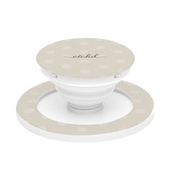 Neutral Polka Dot Phone Grip And Stand by etchd