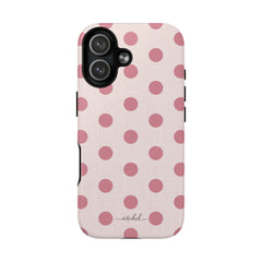 Blush Polka Dot Magnetic Phone Case by etchd, view 25