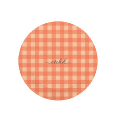 Coral & Peach Gingham Anello e supporto per telefono di etchd, vista 2