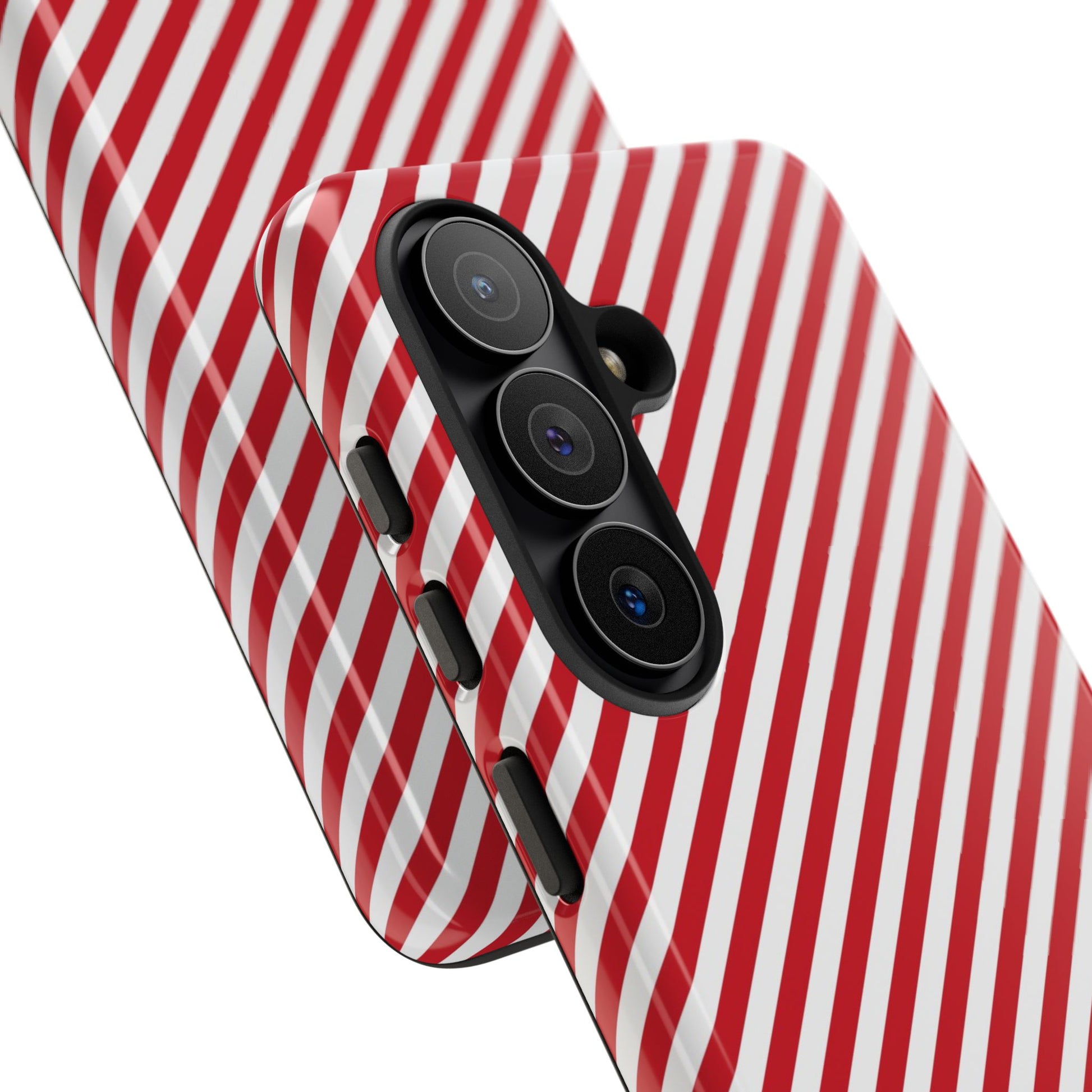 Classic Red & White Striped Diagonal Phone Case by etchd, view 209