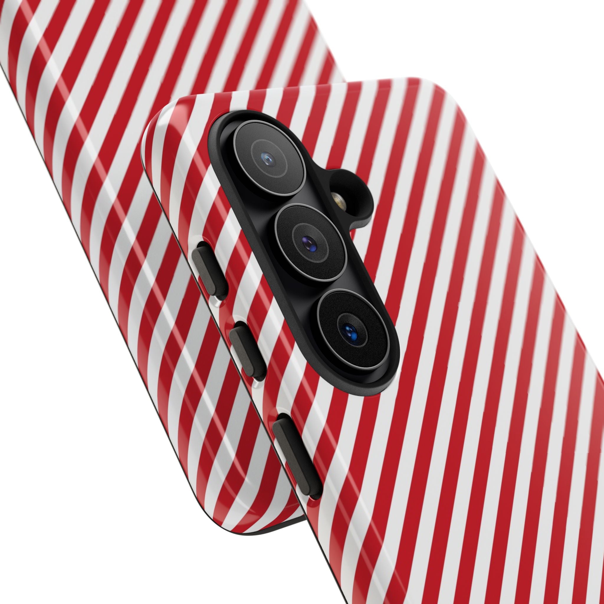 Classic Red & White Striped Diagonal Phone Case by etchd, view 209