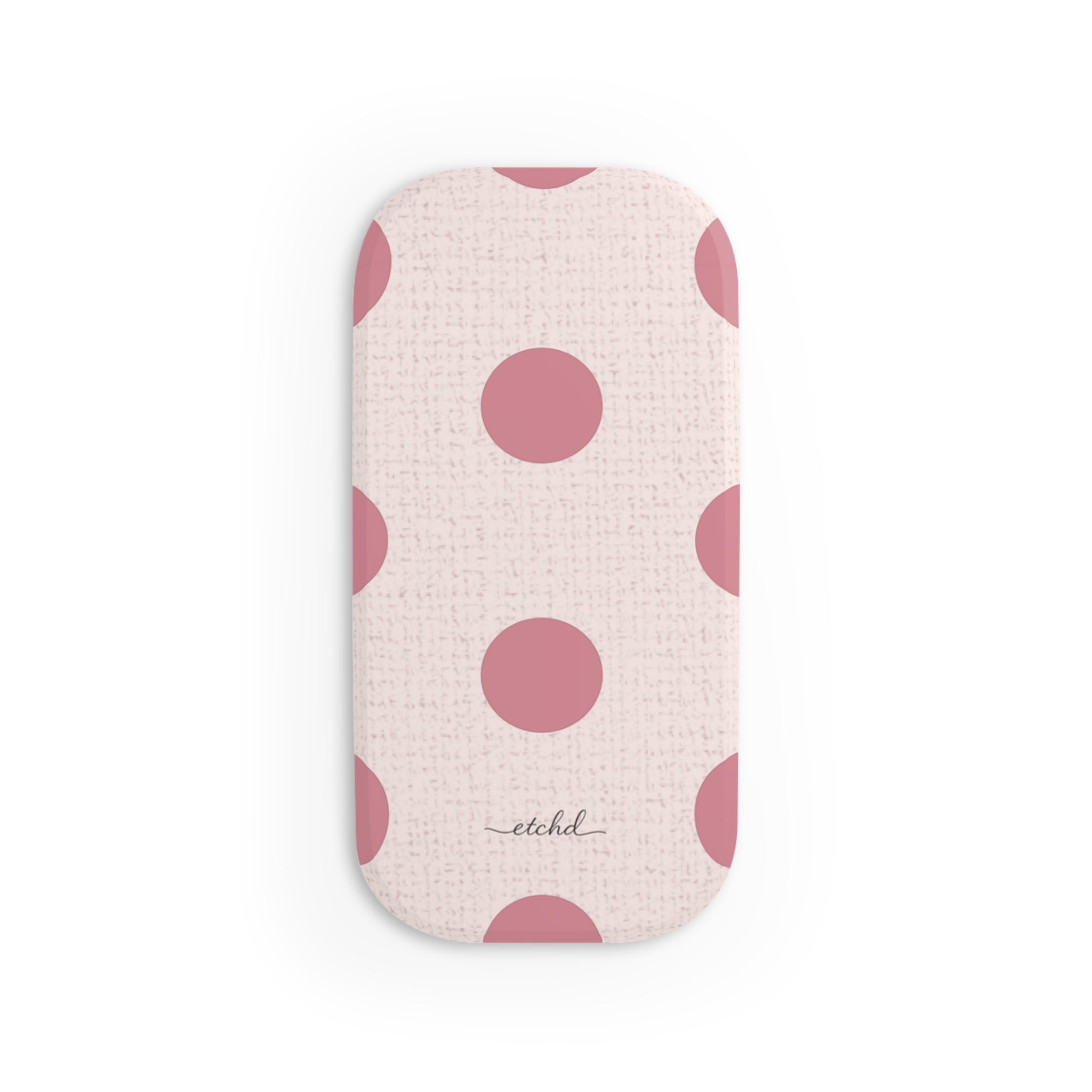 Blush Polka Dot Click-On Phone Grip by etchd, view 2