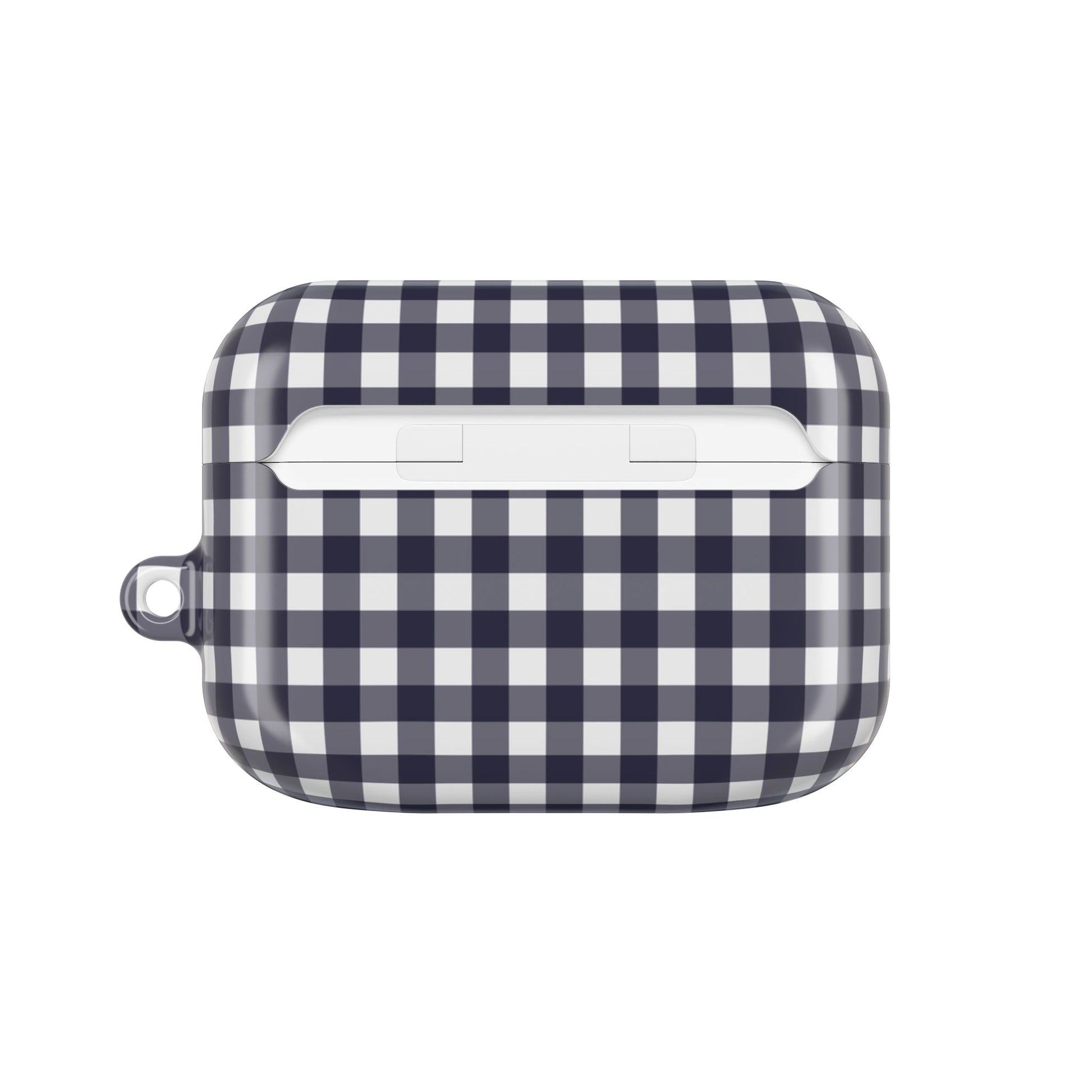 White & Navy Gingham AirPod Case by etchd, view 7