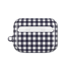 White & Navy Gingham AirPod Case by etchd, view 7