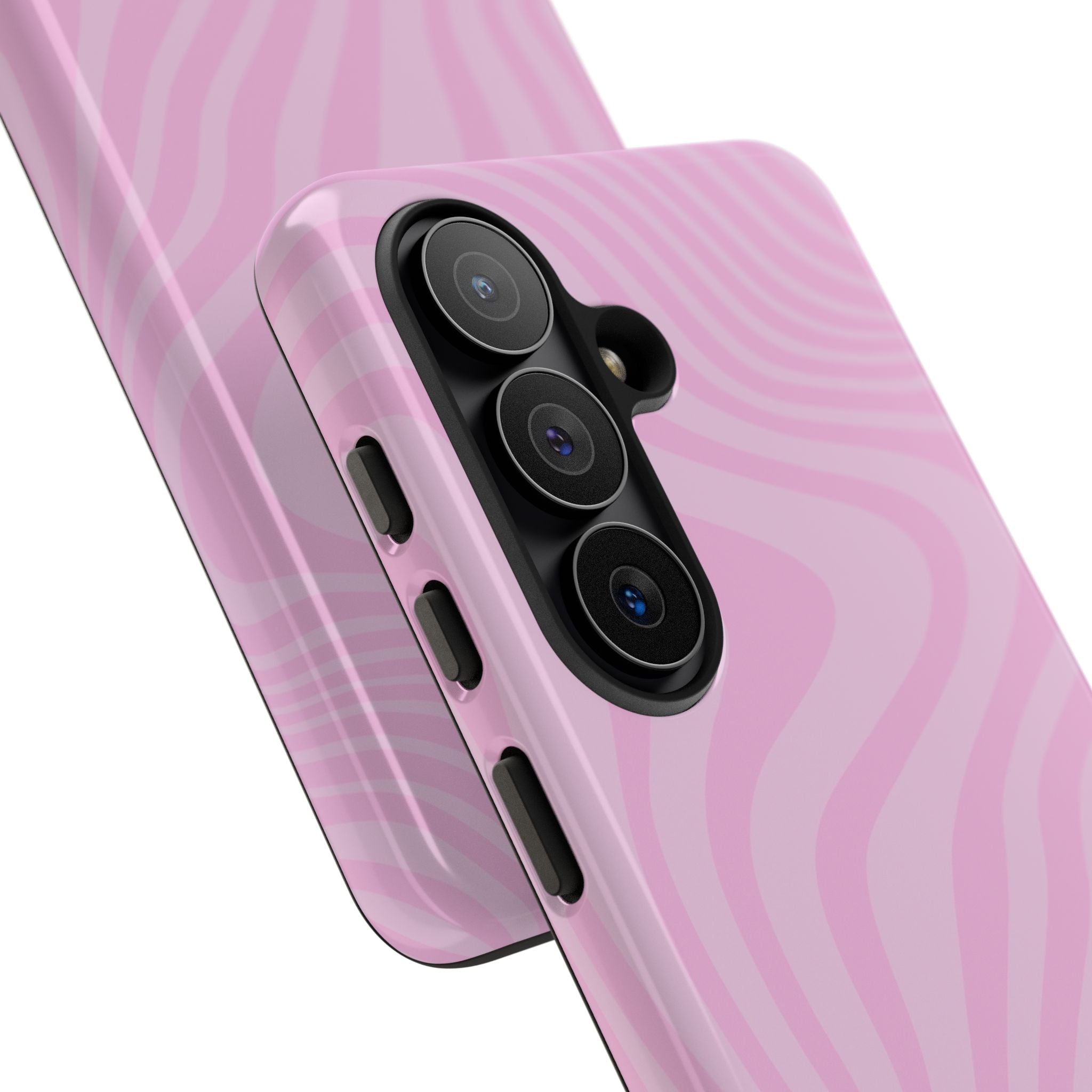 Pink Curved Lines Phone Case by etchd, view 209
