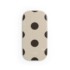 Brown Polka Dot Click-On Phone Grip by etchd