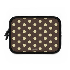 Brown And Butter Yellow Polka Dot Laptop Sleeve by etchd, view 2