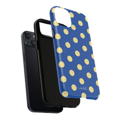 Butter And Cobalt Polka Dot Magnetic Phone Case by etchd, view 9