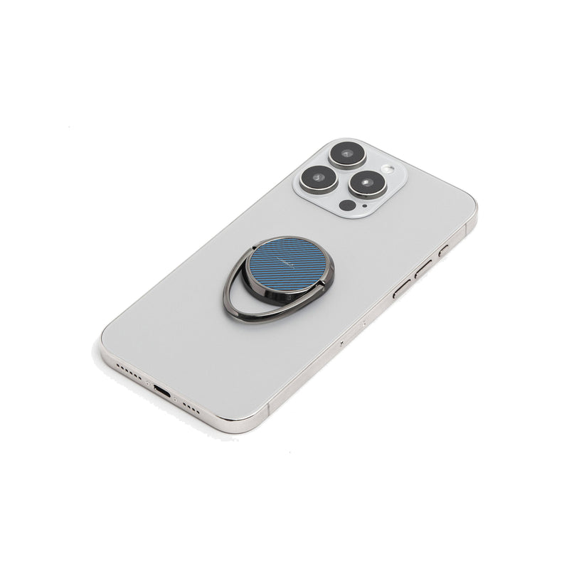 Espresso And Cerulean Diagonal Phone Ring Holder-zoom-