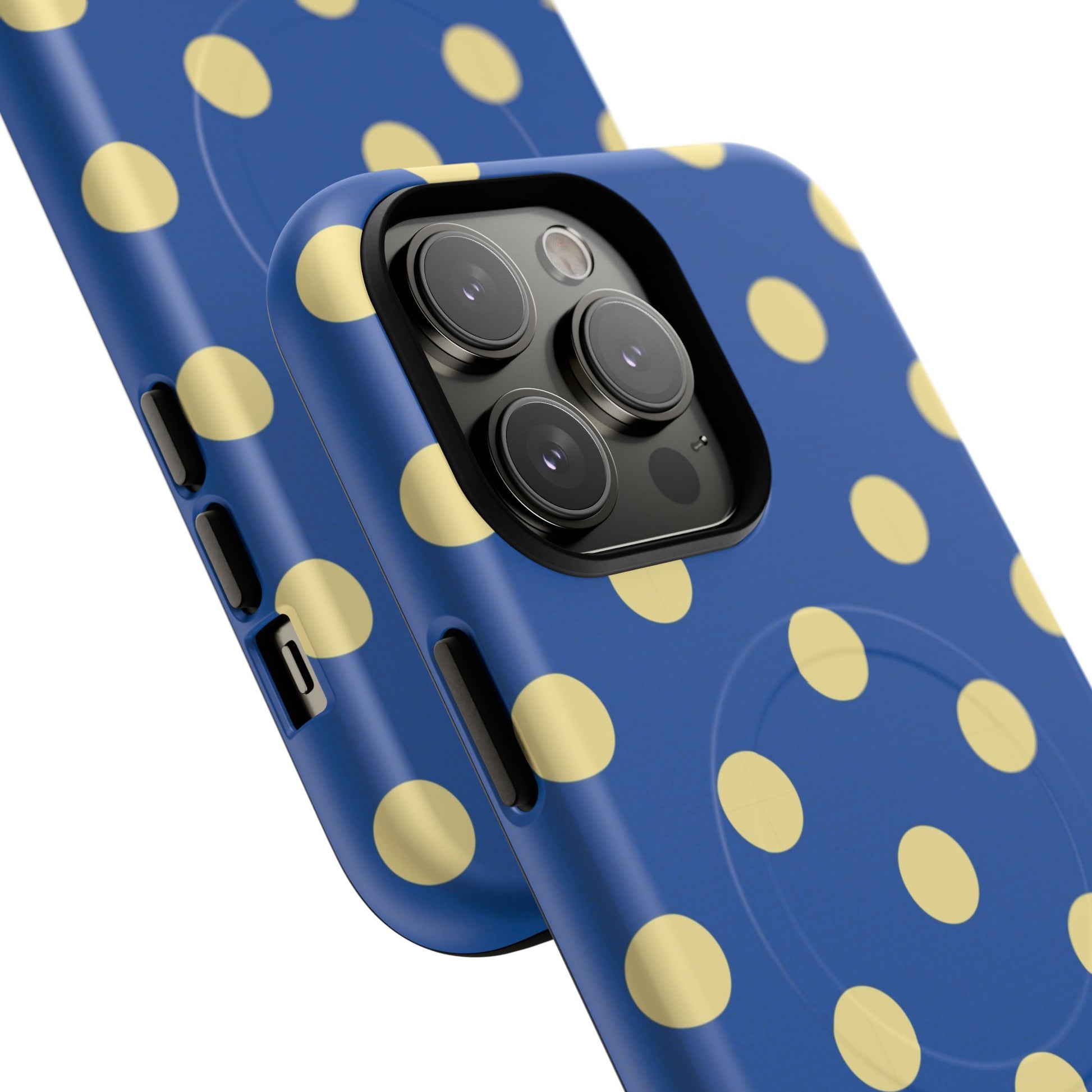 Butter And Cobalt Polka Dot Magnetic Phone Case by etchd, view 19