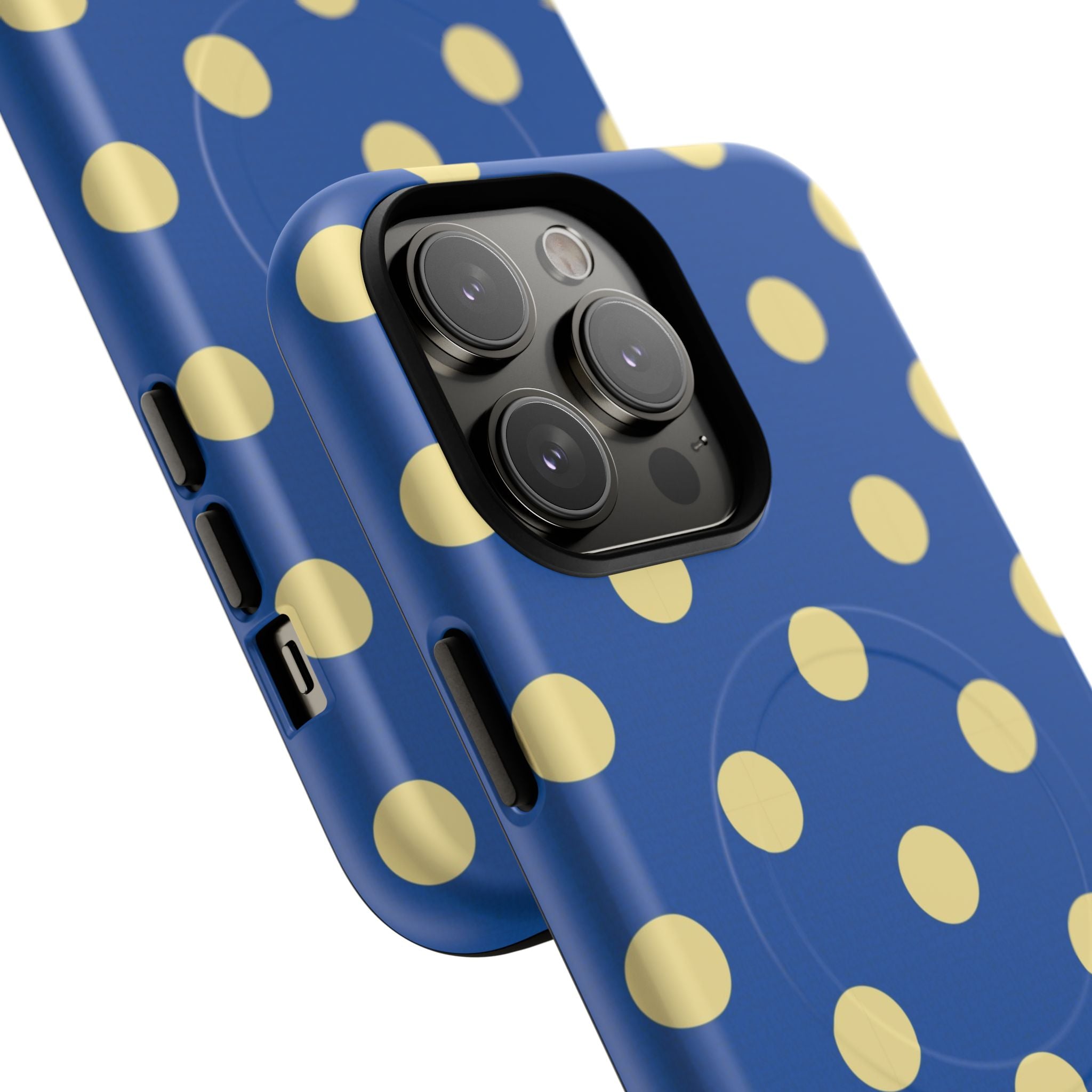Butter And Cobalt Polka Dot Magnetic Phone Case by etchd, view 19