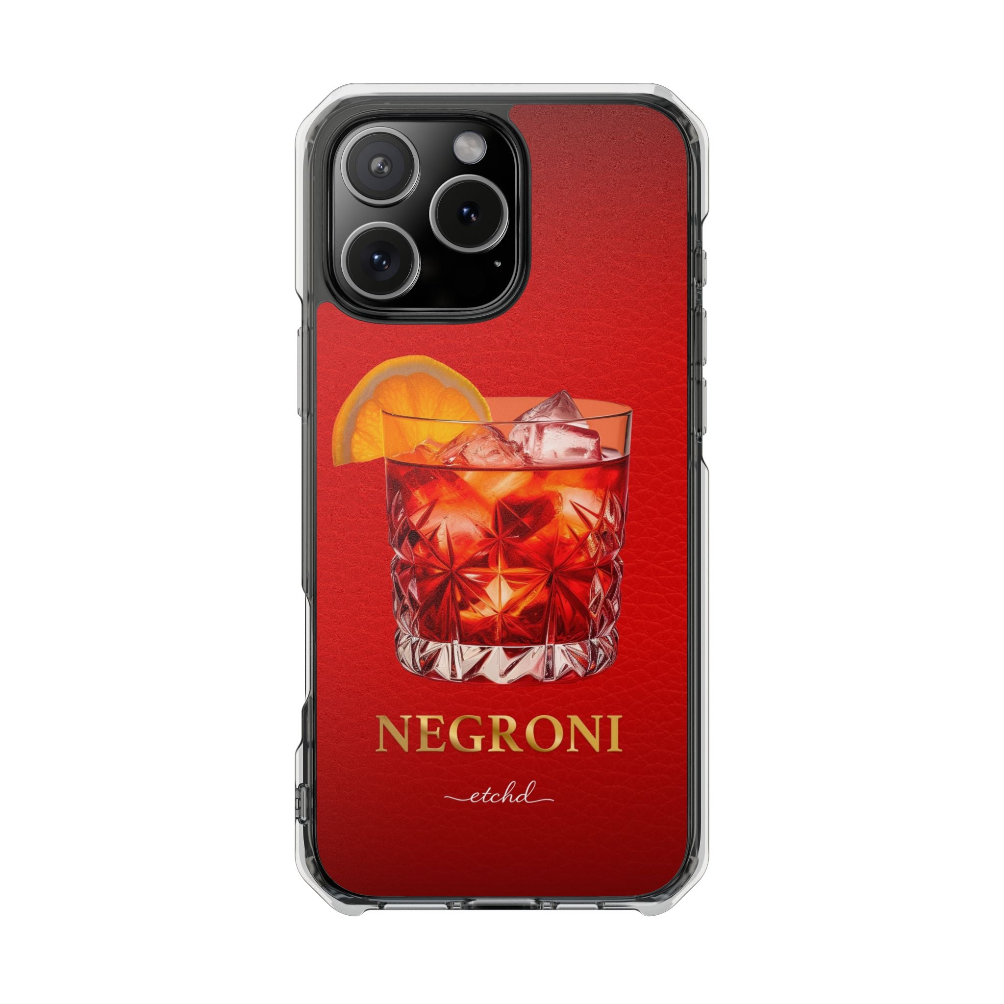 Negroni Clear Magnetic Phone Case by etchd
