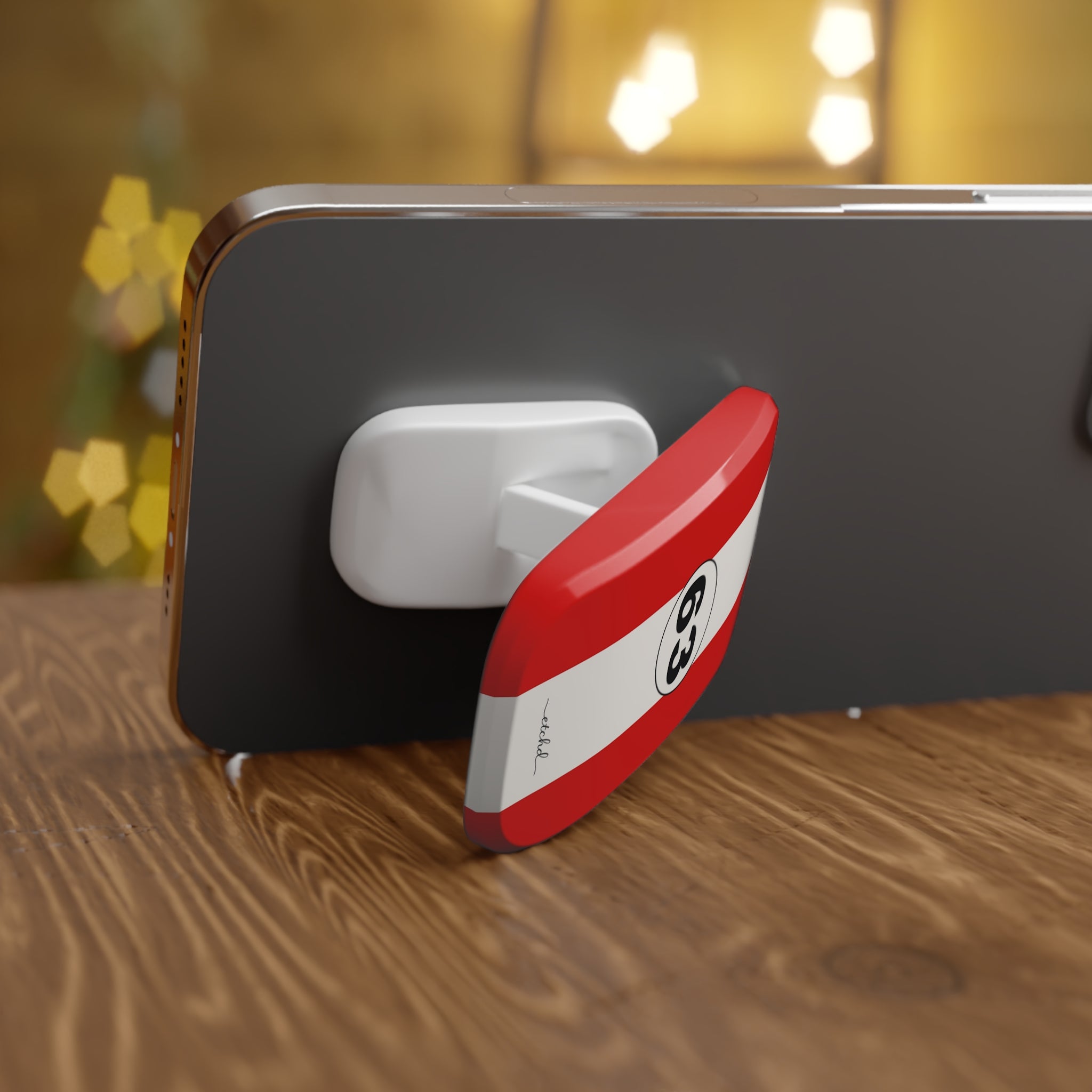 Monza Red Click-On Phone Grip by etchd, view 4