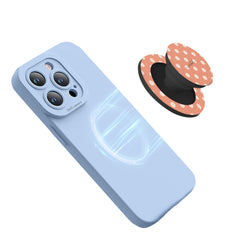 Cream & Coral Polka Dot Phone Grip And Stand by etchd, view 5