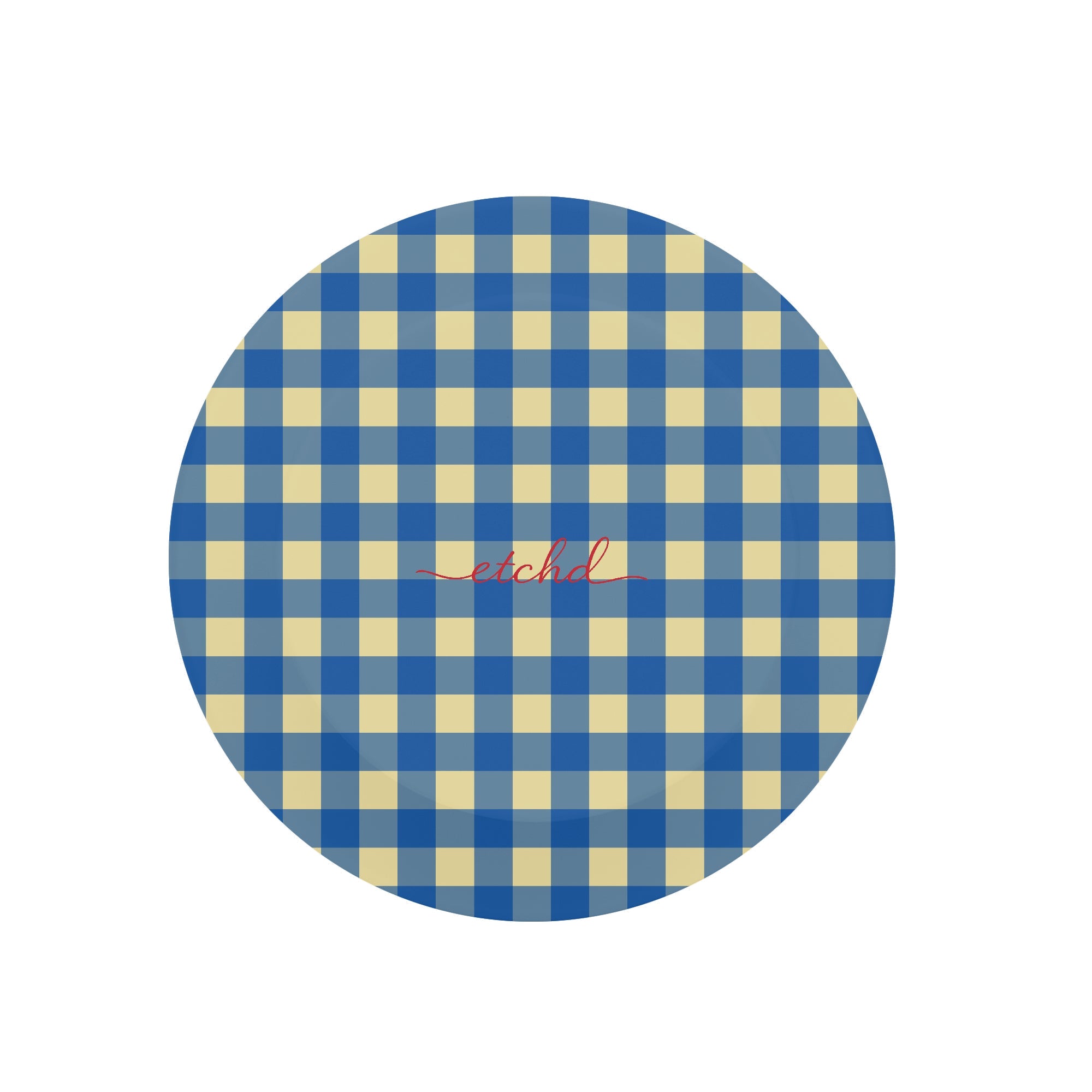 Butter & Cobalt Gingham Phone Grip And Stand by etchd, view 2