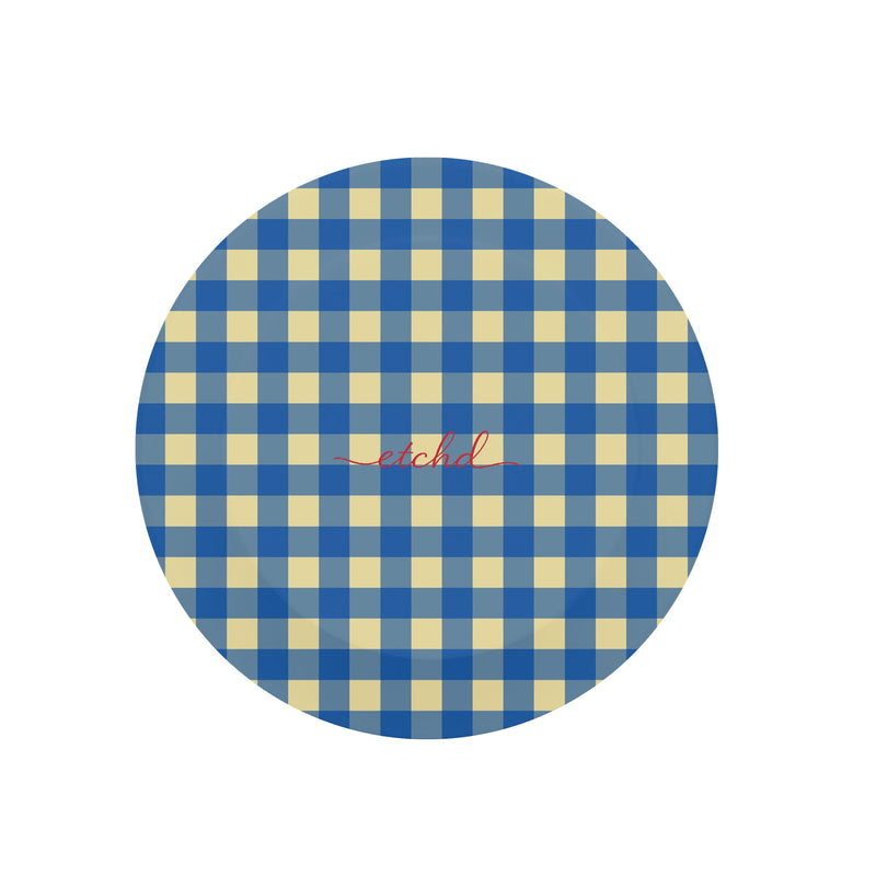Butter & Cobalt Gingham Handyhalterung und Ständer-zoom-
