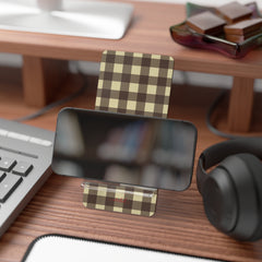 Butter & Brown Gingham Phone Stand by etchd, view 4