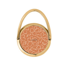 Terracotta & Cream Floral Hoop Ring Holder by etchd