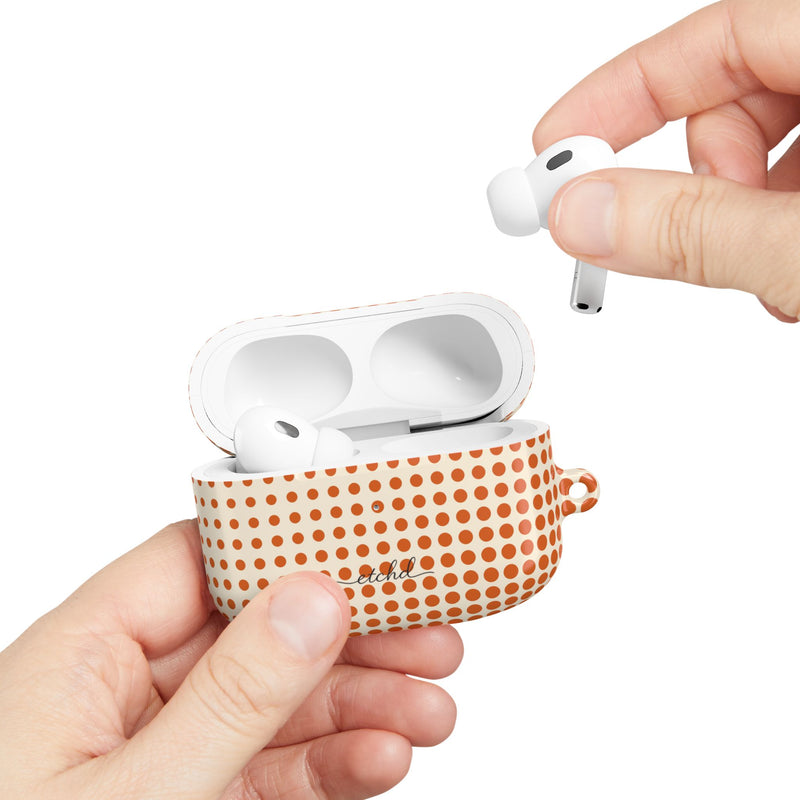 Tangerine Halftone AirPod Case by etchd, view 11