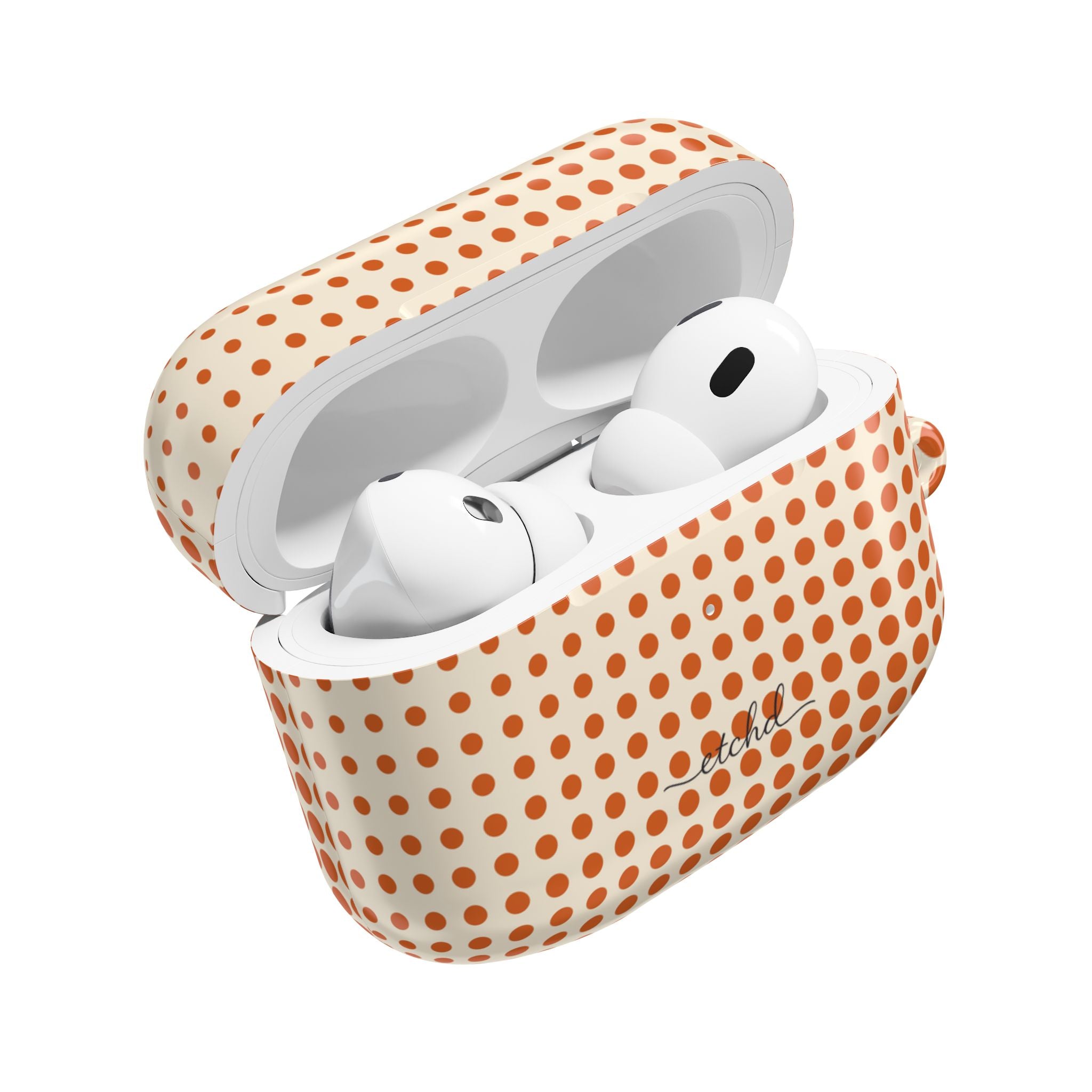 Tangerine Halftone AirPod Case by etchd, view 9