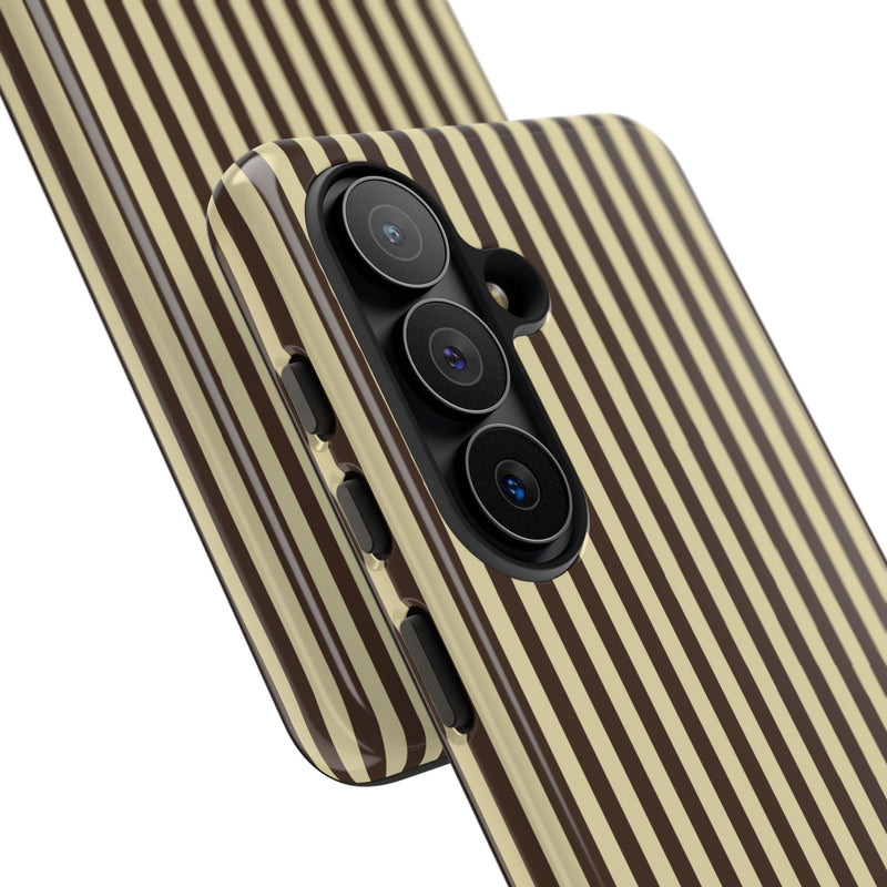 Butter & Brown Striped Phone Case by etchd, view 219