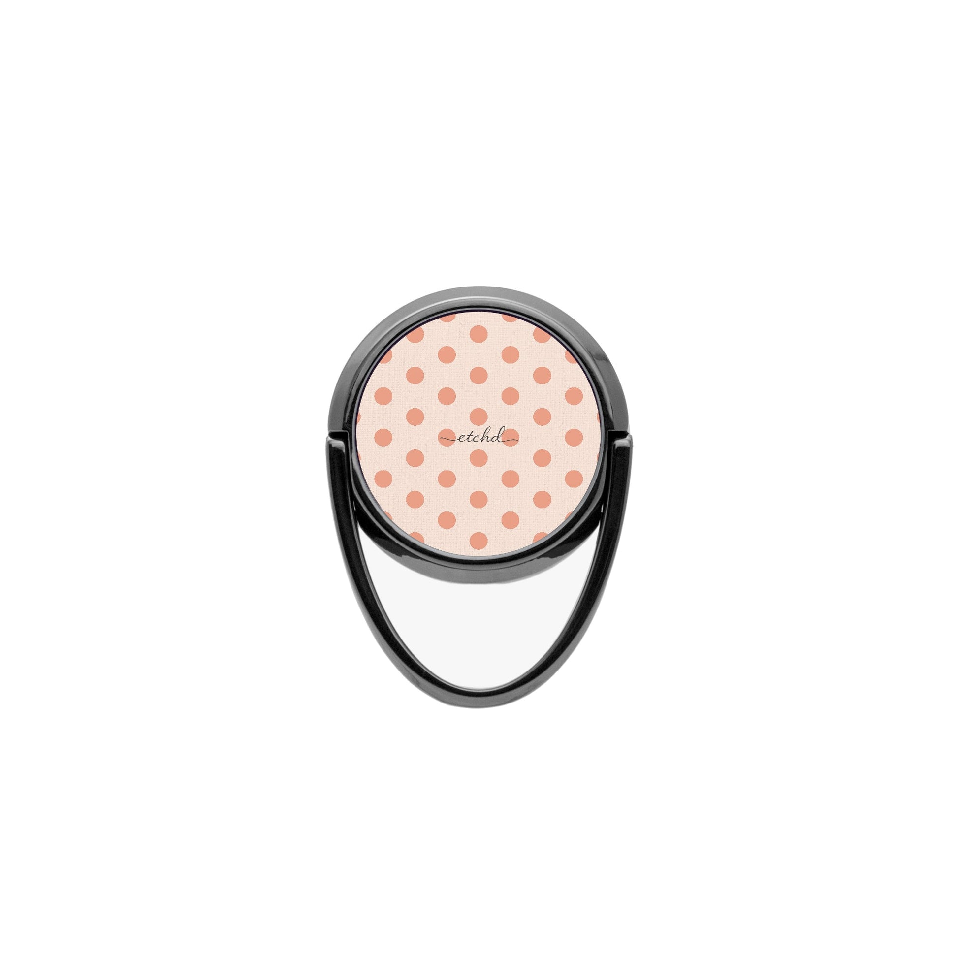 Coral Polka Dot Phone Ring Holder by etchd, view 4