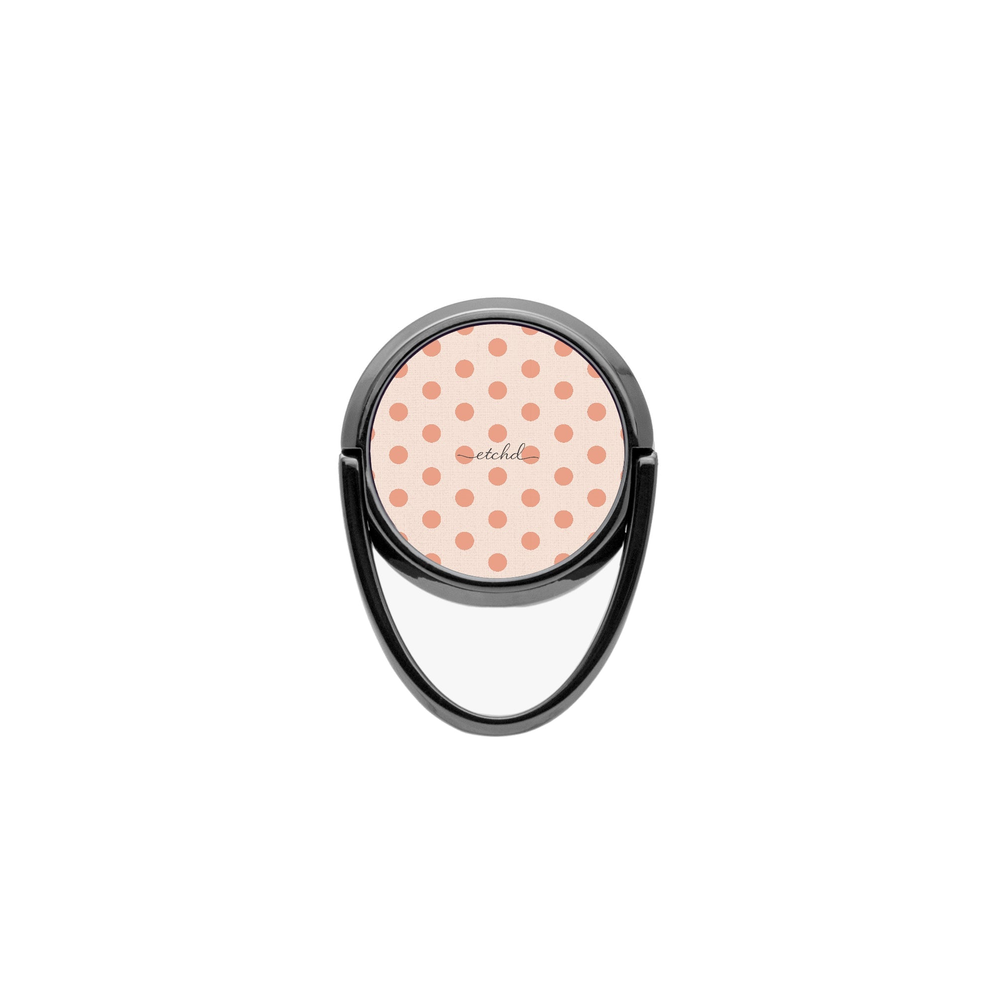 Coral Polka Dot Phone Ring Holder by etchd, view 4