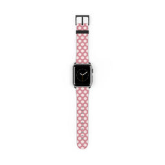 Cream & Blush Polka Dot Smartwatch Strap by etchd