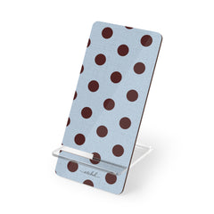 Blue & Cherry Polka Dot Phone Stand by etchd