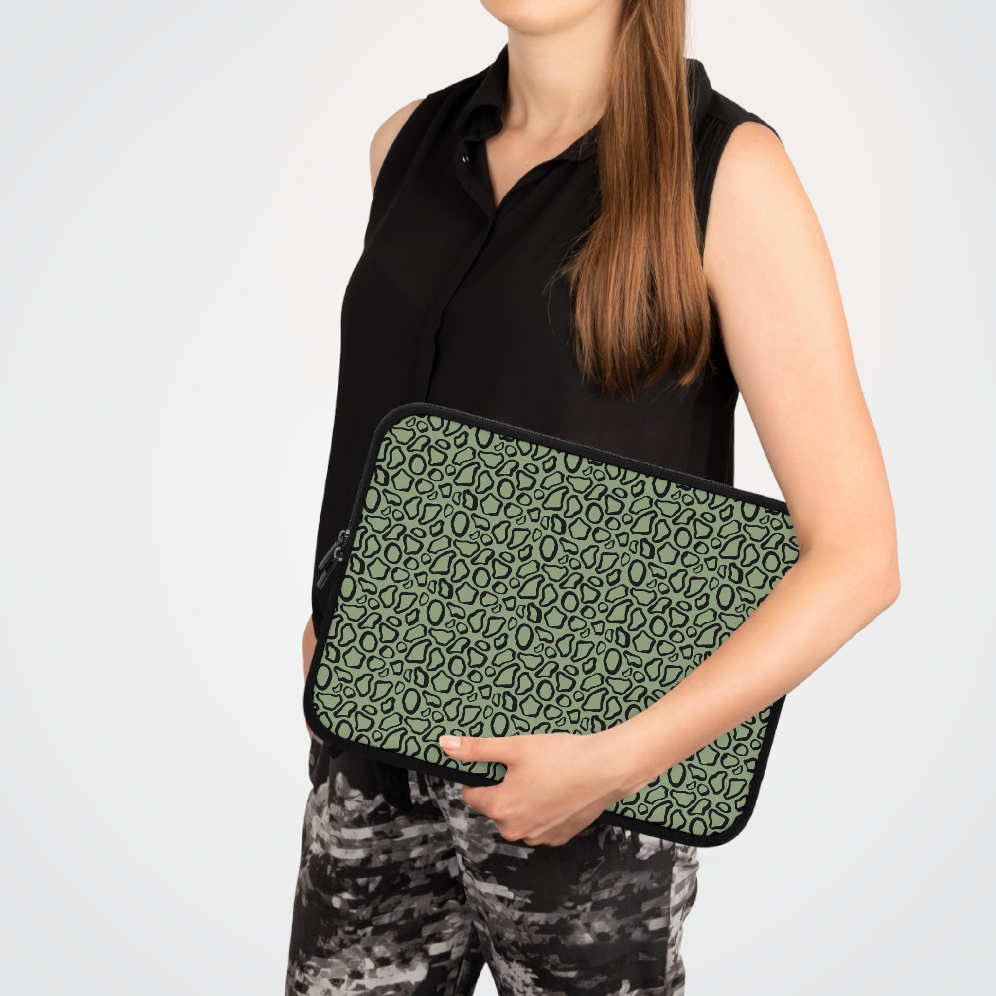 Abstract Print Sage Laptop Sleeve by etchd, view 6