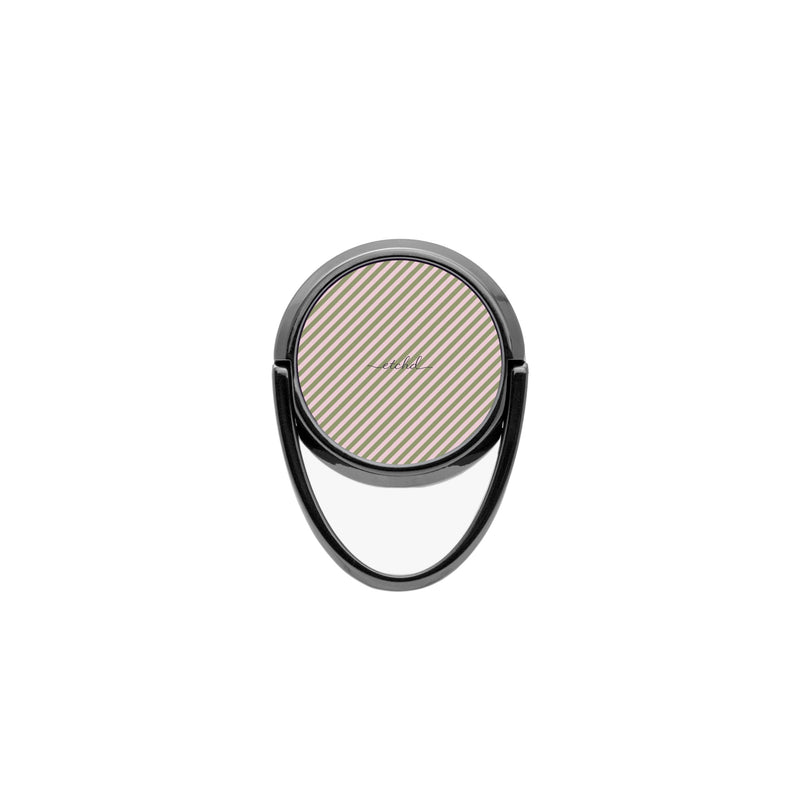 Green And Pink Striped Diagonal Phone Ring Holder-zoom-