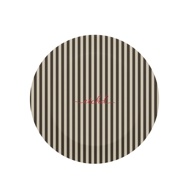 Cream & Brown Striped Phone Grip And Stand-zoom-