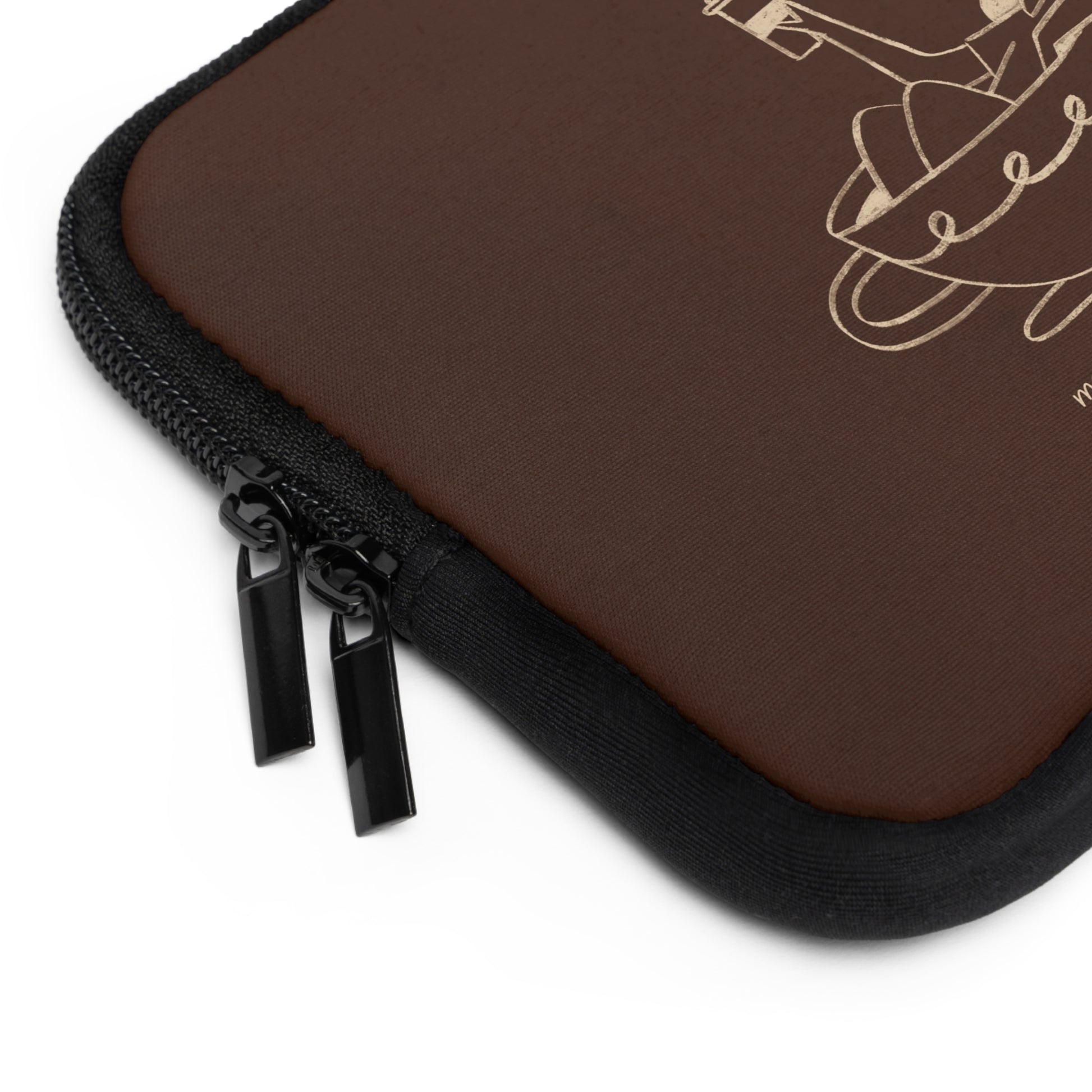 Ladies Espresso Laptop Sleeve by etchd, view 2