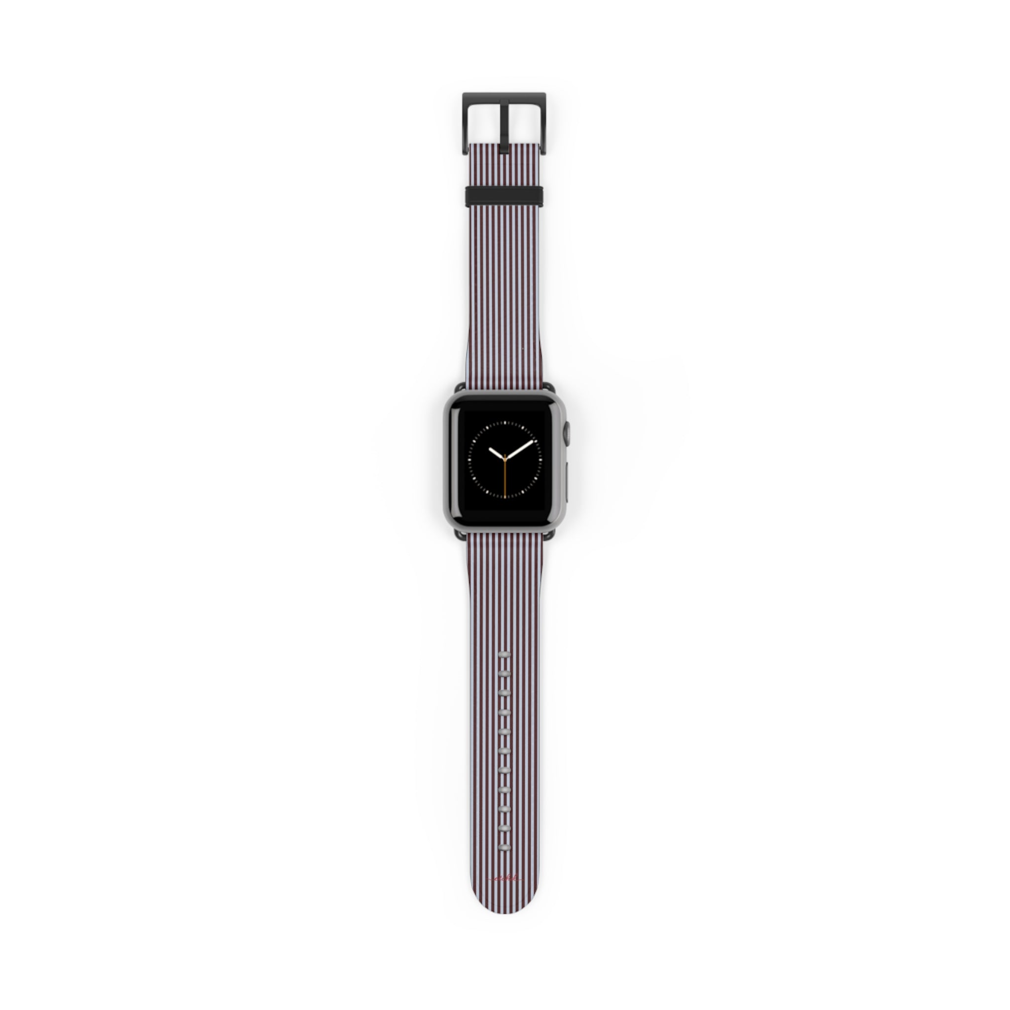 Blue & Cherry Striped Smartwatch Strap by etchd