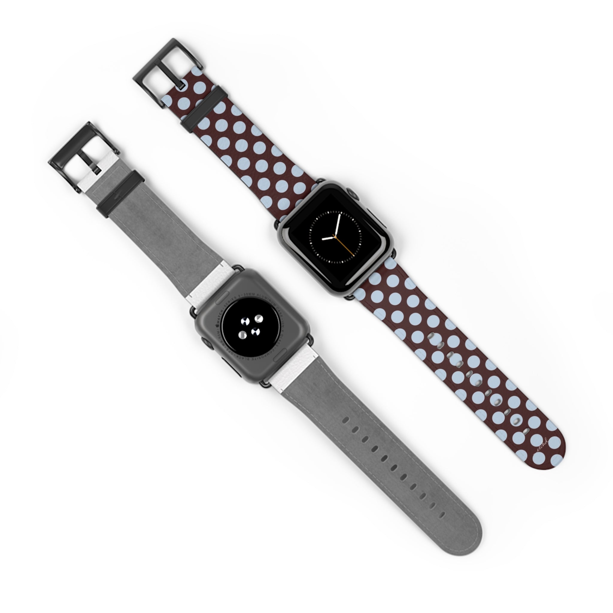 Cherry & Blue Polka Dot Smartwatch Strap by etchd, view 10