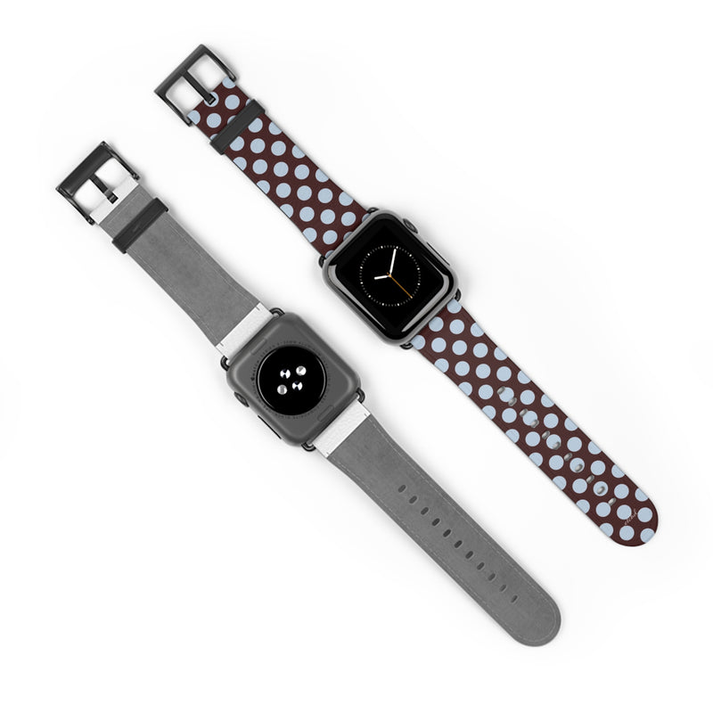 Cherry & Blue Polka Dot Smartwatch Strap by etchd, view 10