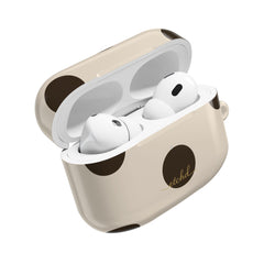 Brown & Cream Polka Dot AirPod Case by etchd, view 9