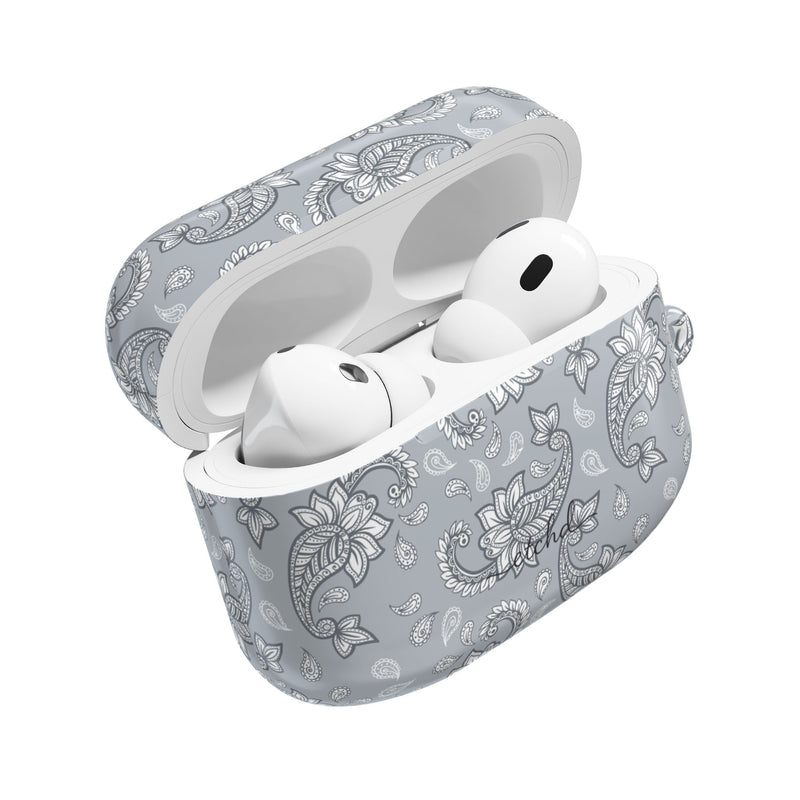Dusty Blue Paisley AirPod Case by etchd, view 9